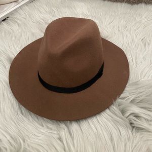 Brown wool cowboy hat